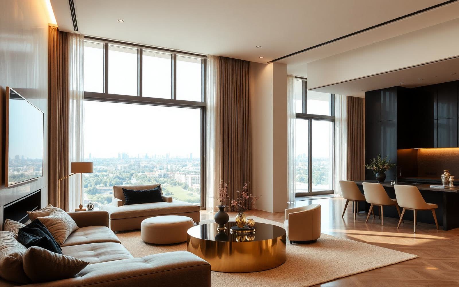 Aarav One living room — Day